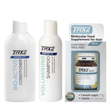 TRX2® Molecular Supplement for Hair + TRX2® Volumising Shampoo + TRX2® Advanced Care Bio-Active Conditioner Bundle