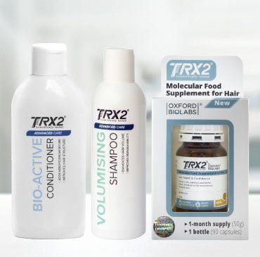 TRX2® Molecular Supplement for Hair + TRX2® Volumising Shampoo + TRX2® Advanced Care Bio-Active Conditioner Bundle
